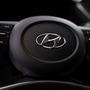 File Photo: The logo of Hyundai Motors is seen on a steering wheel of a all-new Sonata sedan.