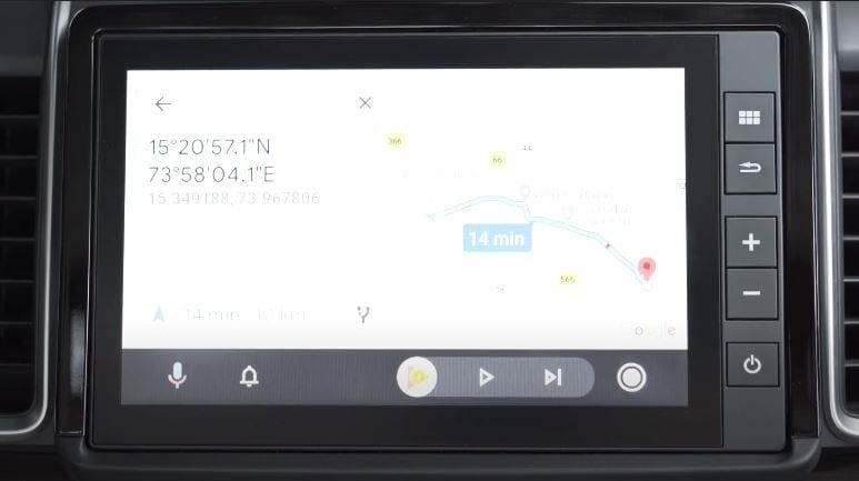 The infotainment screen in the 2020 Honda City.