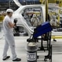 Fiat Chrysler Automobiles assembly workers seen at an assembly plant during coronavirus pandemic. (File photo) (REUTERS)
