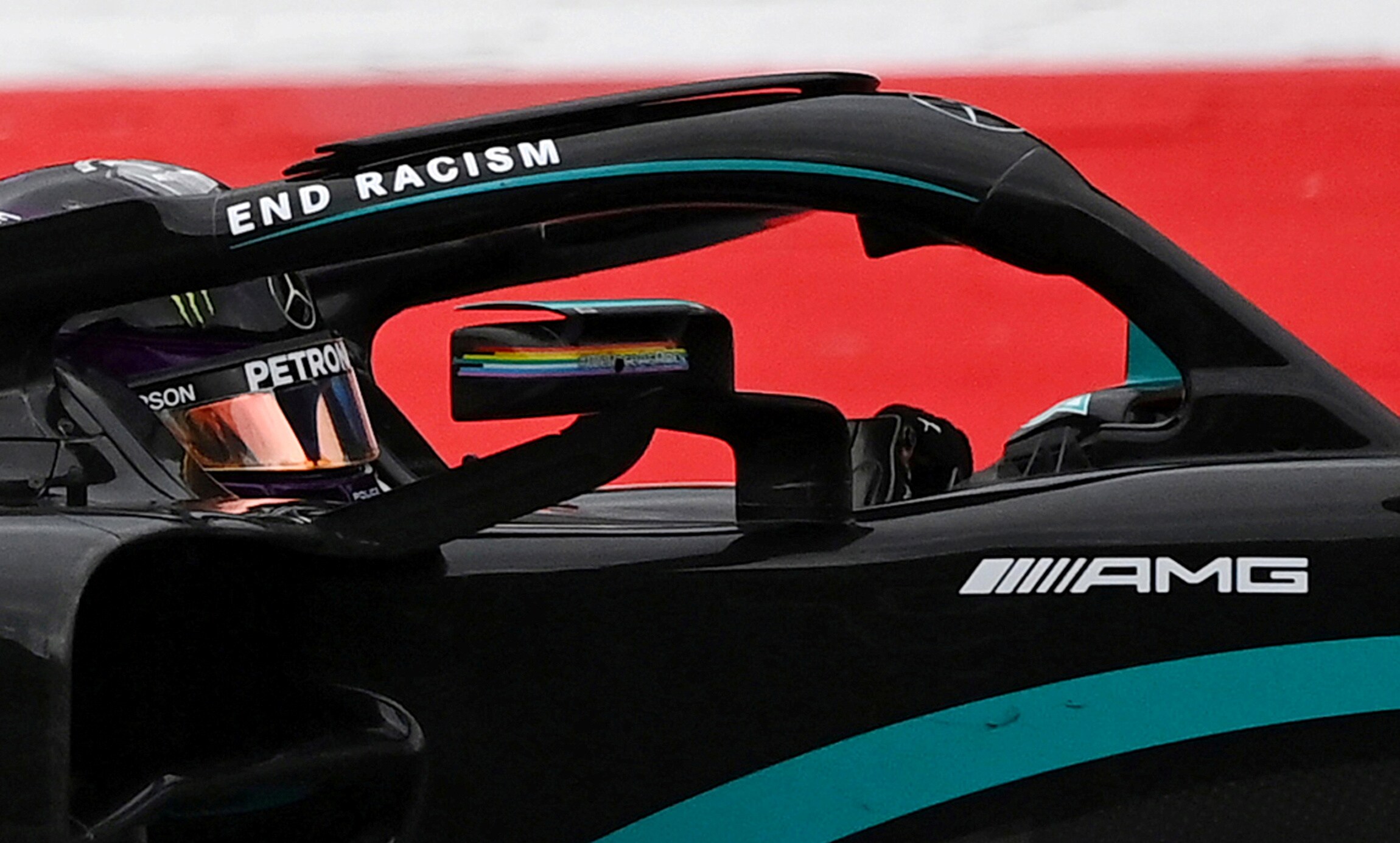 Mercedes' Lewis Hamilton during practice, as F1 resumes following the outbreak of the coronavirus disease.