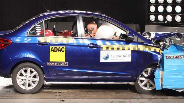 Tata Zest undergoing crash test by Global NCAP Tata Zest undergoing crash test by Global NCAP