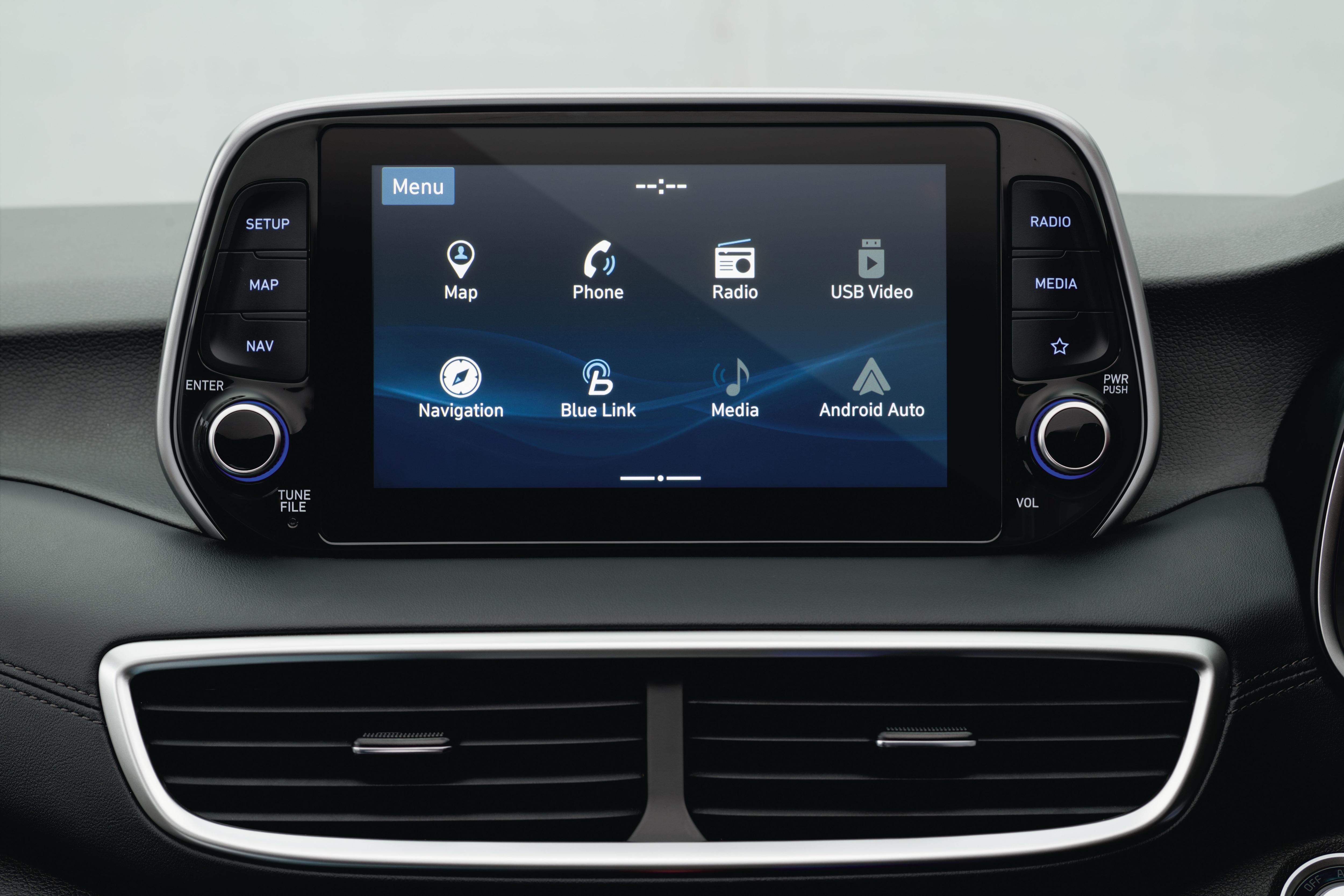 The main infotainment unit inside Tucson 2020 is an eight-inch screen.