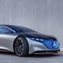 The concept version of Mercedes EQS electric sedan.