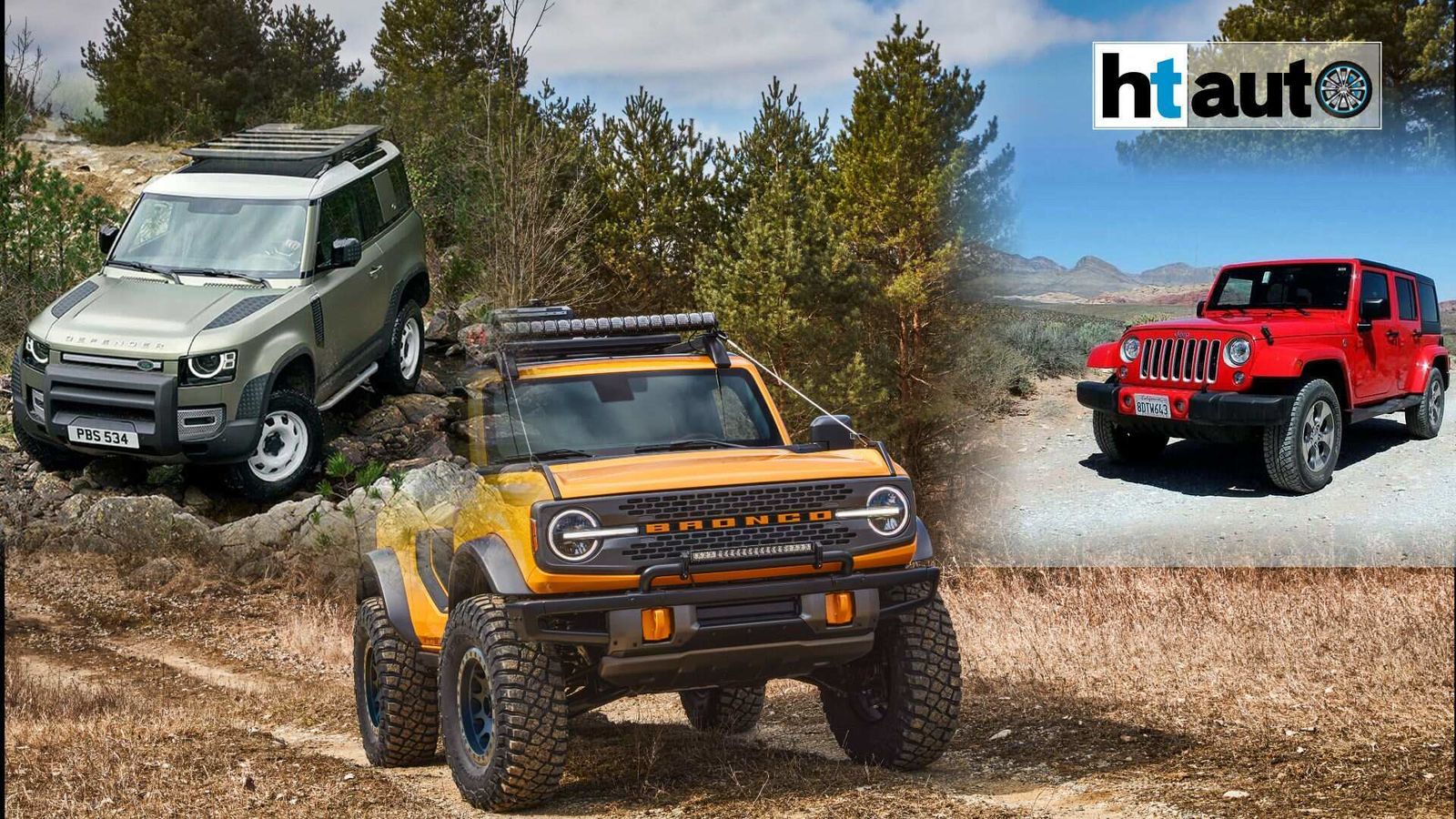 Battle off road: How Jeep Wrangler, Ford Bronco and Land Rover Defender  stack up | HT Auto