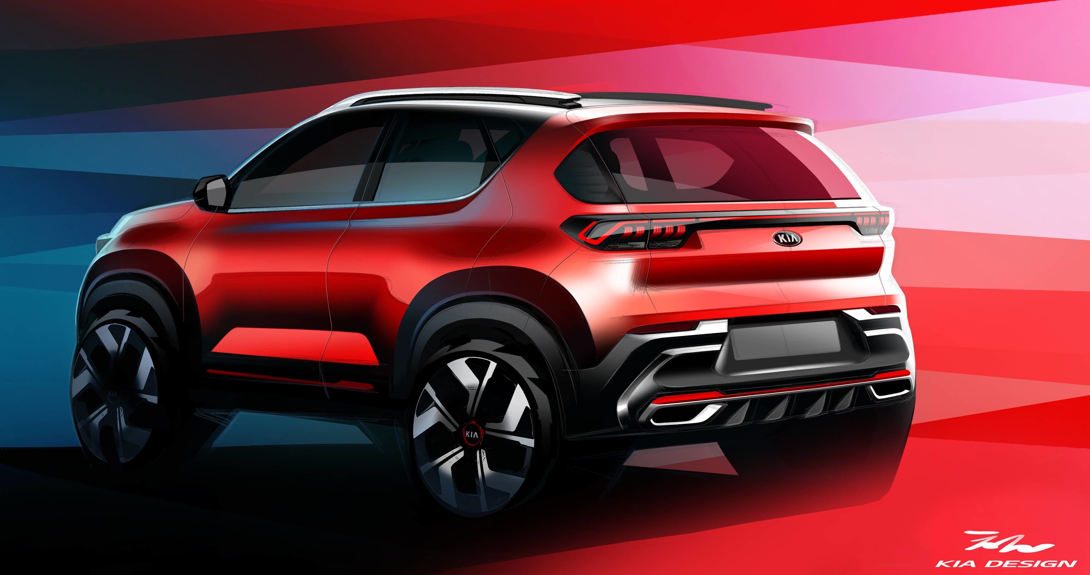 Kia interior and exterior revealed in official design sketches