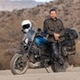 Ewan McGregor and Charley Boorman pose with Harley-Davidson electric bikes LiveWire during the production of a new motorcycle adventure series Long Way Up. (Photo courtesy: Apple)
