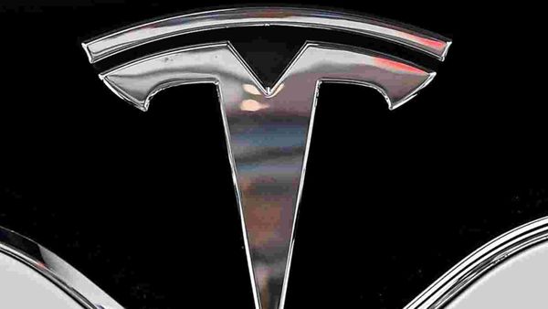 File photo of Tesla logo.