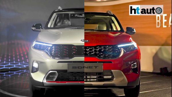 The Kia Sonet GT Line (left) and Tech Line (right) are the only two trims available for the new sub-compact SUV.