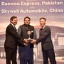 Pakistan's minister of Science and Technology during the signing of the deal between Daewoo Express and Skywell Automobile. (Photo courtesy: Twitter/@@fawadchaudhry)