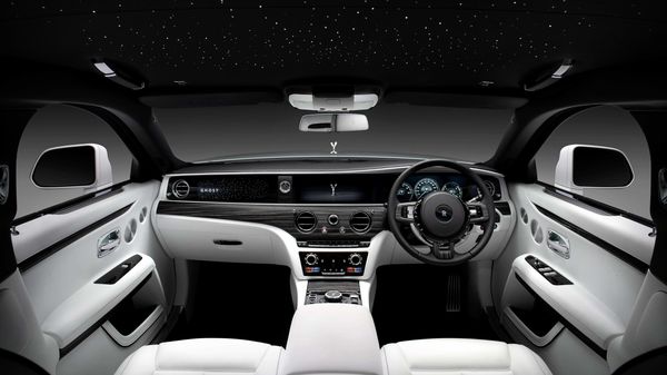 The interior of the new Rolls-Royce Ghost sedan.