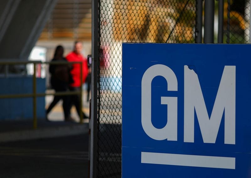 The GM logo is seen at the General Motors plant in Sao Jose dos Campos, Brazil