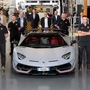 Lamborghini has reached a historical milestone with its Aventador model, producing the 10,000th unit of the car at its factory in Sant’Agata Bolognese. The milestone model is a grey Aventador SVJ Roadster.