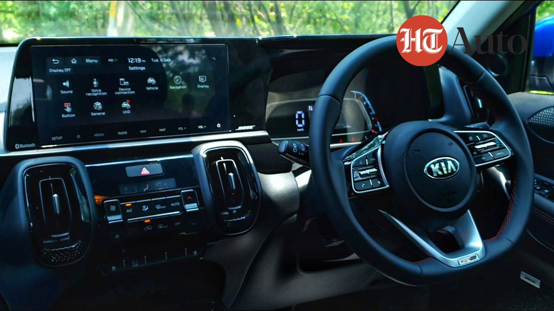 Kia boasts of a 10.25-inch touchscreen infotainment system.