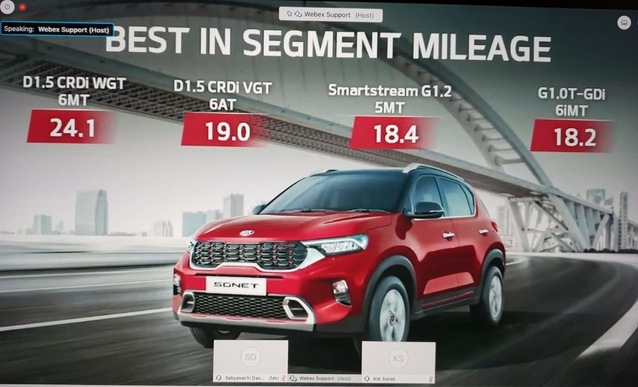 Kia Sonet mileage figures.