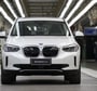 BMW's first iX3 model being rolled out of its China facility.