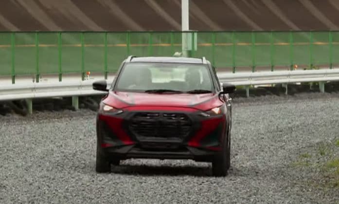 This video grab from a post on Youtube by Nissan India shows the test prototype version of Magnite.