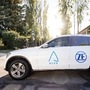 A test vehicle and sensor from California-based startup Aeva that makes lidar sensors to help self-driving vehicles see the road. (via REUTERS)
