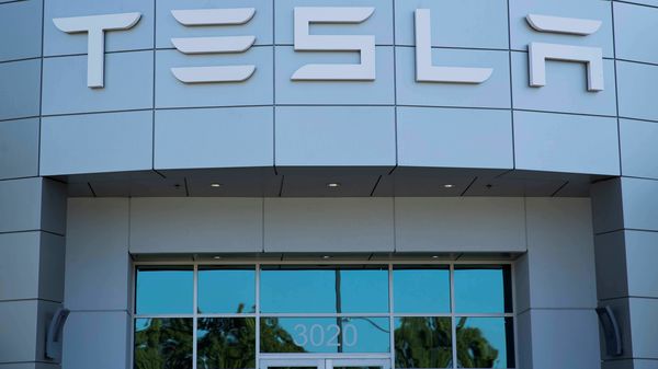 A Tesla service center is shown in Costa Mesa, California. (File photo used for representational purpose) (REUTERS)