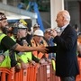 Democratic presidential candidate Joe Biden meets workers as he tours the Fiat Chrysler plant in Detroit, Michigan. (File photo) (AFP)