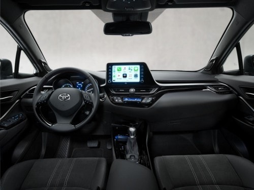 The cabin of Toyota C-HR GR Sport. The cabin of Toyota C-HR GR Sport.