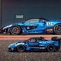 McLaren Senna GTR full-size model (above) and LEGO model.