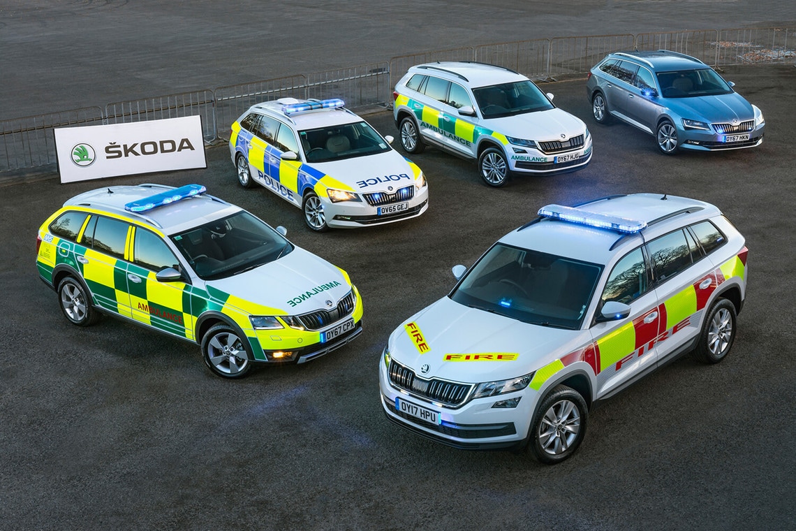 Skoda emergency services fleet for the UK