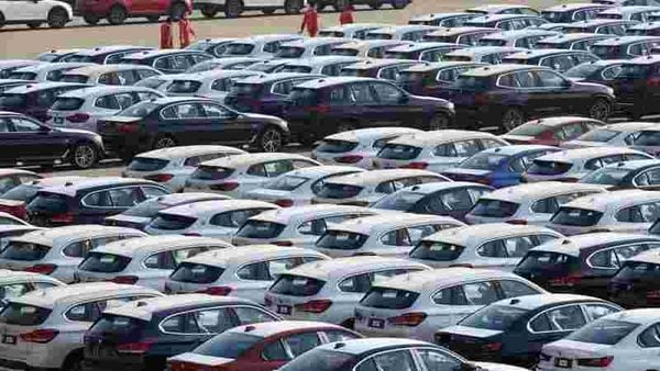 Newly manufactured cars are seen at a port in Dalian, Liaoning province, China. (File photo) (REUTERS)