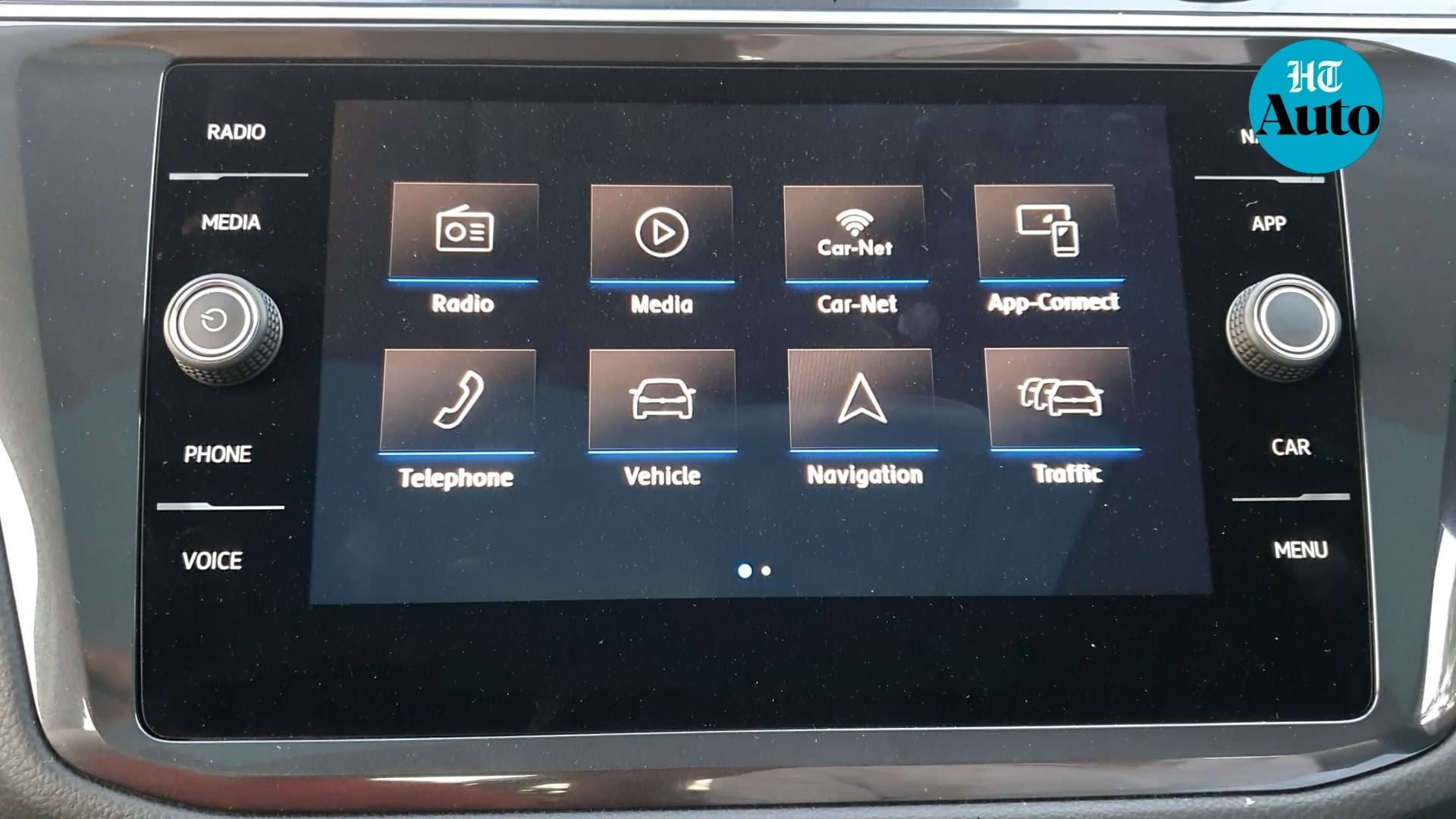 The main infotainment screen inside Tiguan AllSpace (HT Auto/Sabysachi Dasgupta)