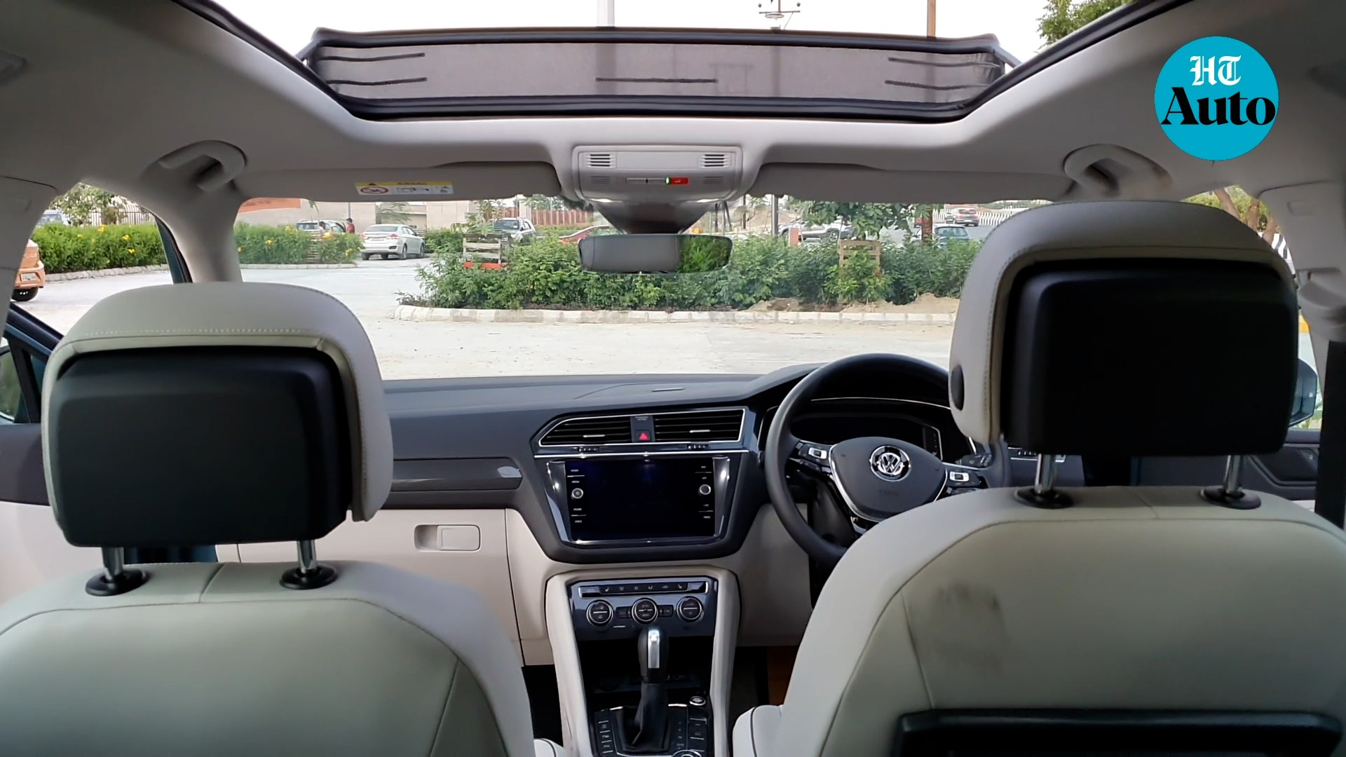 A panoramic sunroof ensures the pleasing cabin of Tiguan AllSpace basks in natural elements. (HT Auto/Sabyasachi Dasgupta)