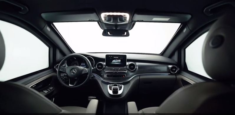 Interior of the armored Mercedes V-Class. (Pic courtesy: Inkas)