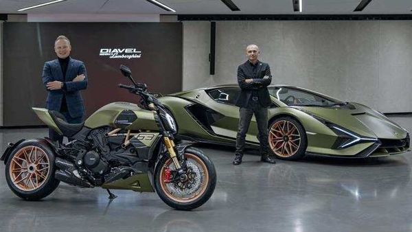 This Ducati Diavel is a limited edition motorcycle inspired by Lamborghini HT Auto