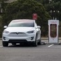 A Tesla electric vehicle at a charging station in California. (File photo) (Bloomberg)
