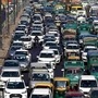 Traffic movement inside the city slowed down on the Delhi carriageways, as the police intensified checking of commuters ahead of the farmers' protest in New Delhi.