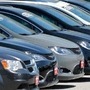 Cars are parked in an auto dealer lot Wednesday, April 15, 2020, in unincorporated St. Louis County, Mo. U.S. retail sales recorded a record drop in March, with auto sales down 25.6%, as the coronavirus outbreak closed down thousands of stores and shoppers stayed home. (AP Photo/Jeff Roberson) (AP)