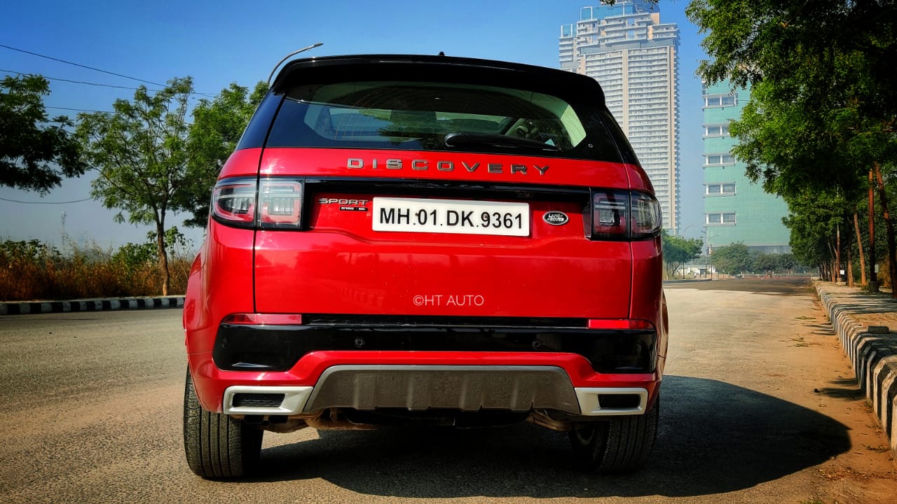 The SUV features a typically large Discovery badge at the rear. (HT Auto/Sabyasachi Dasgupta)