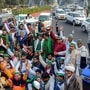File photo: Farmers stage a protest at Delhi-Noida border against new farm laws (PTI)