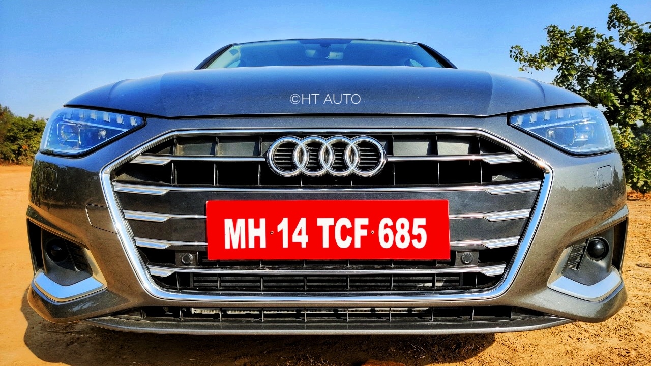 The imposing single-frame front grille is the defining element of the new A4's face. (HT Auto/Sabyasachi Dasgupta)