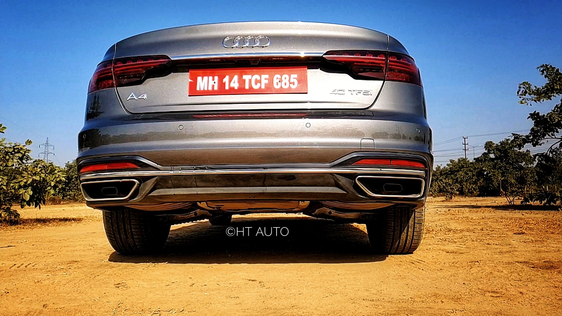 The A4 sedan has a clean rear profile with chrome only at a minimal. (HT Auto/Sabyasachi Dasgupta)