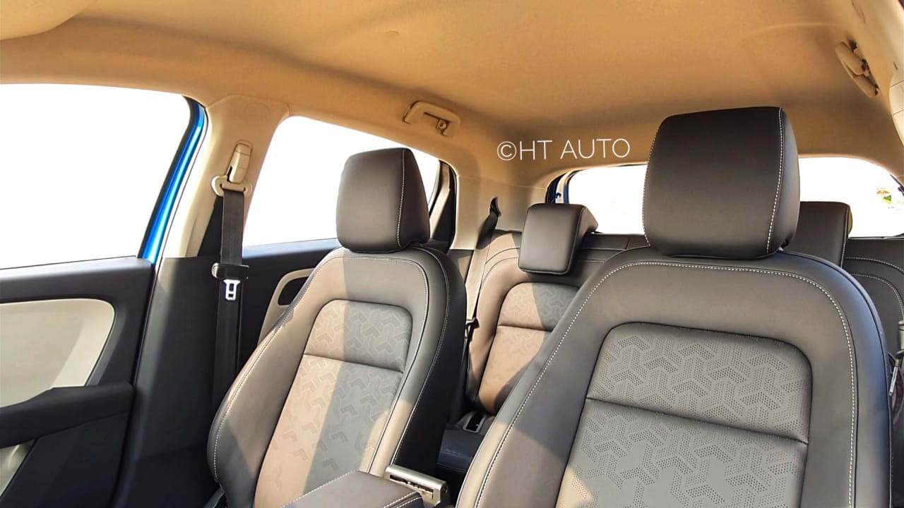 The new leatherette seats on the Altroz iTurbo feel rich and comfortable. (HTAuto/Sabyasachi Dasgupta)