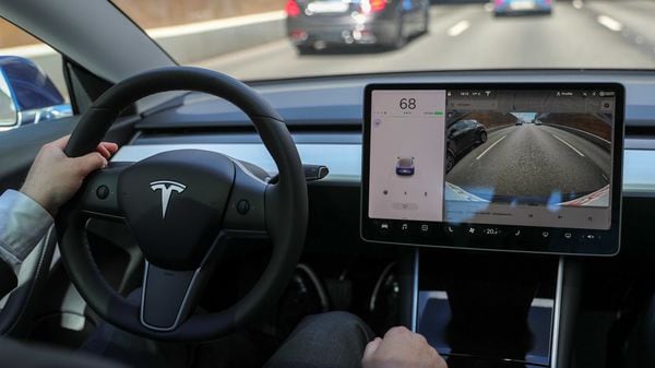 File photo - The interior of Tesla Model 3 car. (REUTERS)