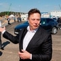 Tesla CEO Elon Musk talks to media as he arrives to visit the construction site of the future US electric car giant Tesla in Germany. (File photo) (AFP)