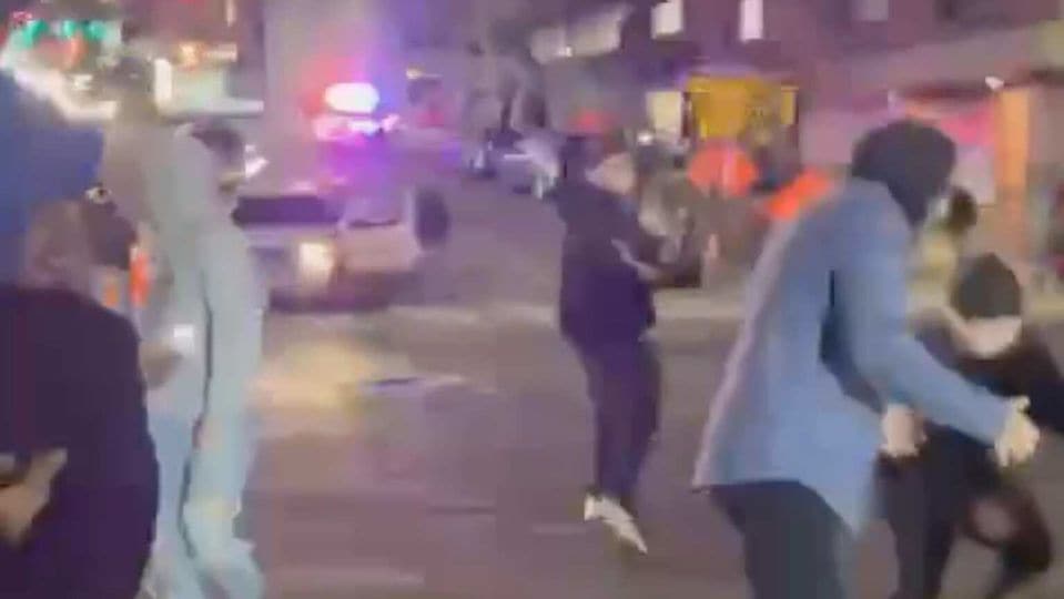 Police car in the US smashes through crowd watching street racers | HT Auto