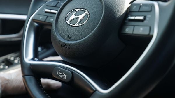 File image: Hyundai Motor Co logo as seen on its steering wheel (REUTERS)