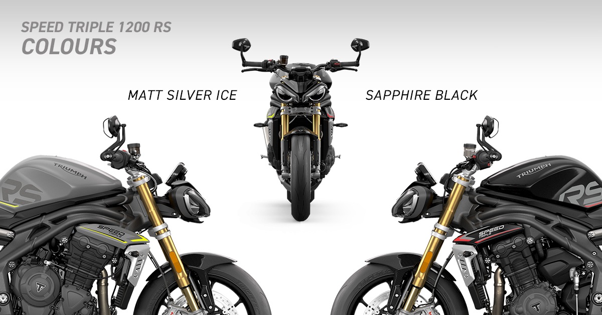 Two new paint schemes available on the Speed Triple 1200 RS. 