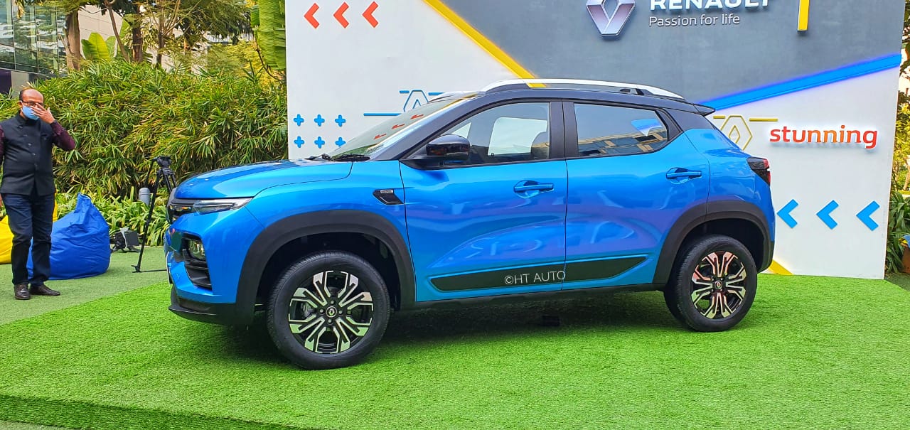 Renualt Kiger has a wheelbase of 2,500 mm and ground clearance of 205 mm. (HT Auto/Sabyasachi Dasgupta)