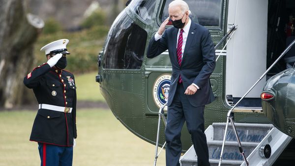 U.S. President Joe Biden disembarks from Marine One on the South Lawn of the White House in Washington, D.C. (Representational Image) (Bloomberg)
