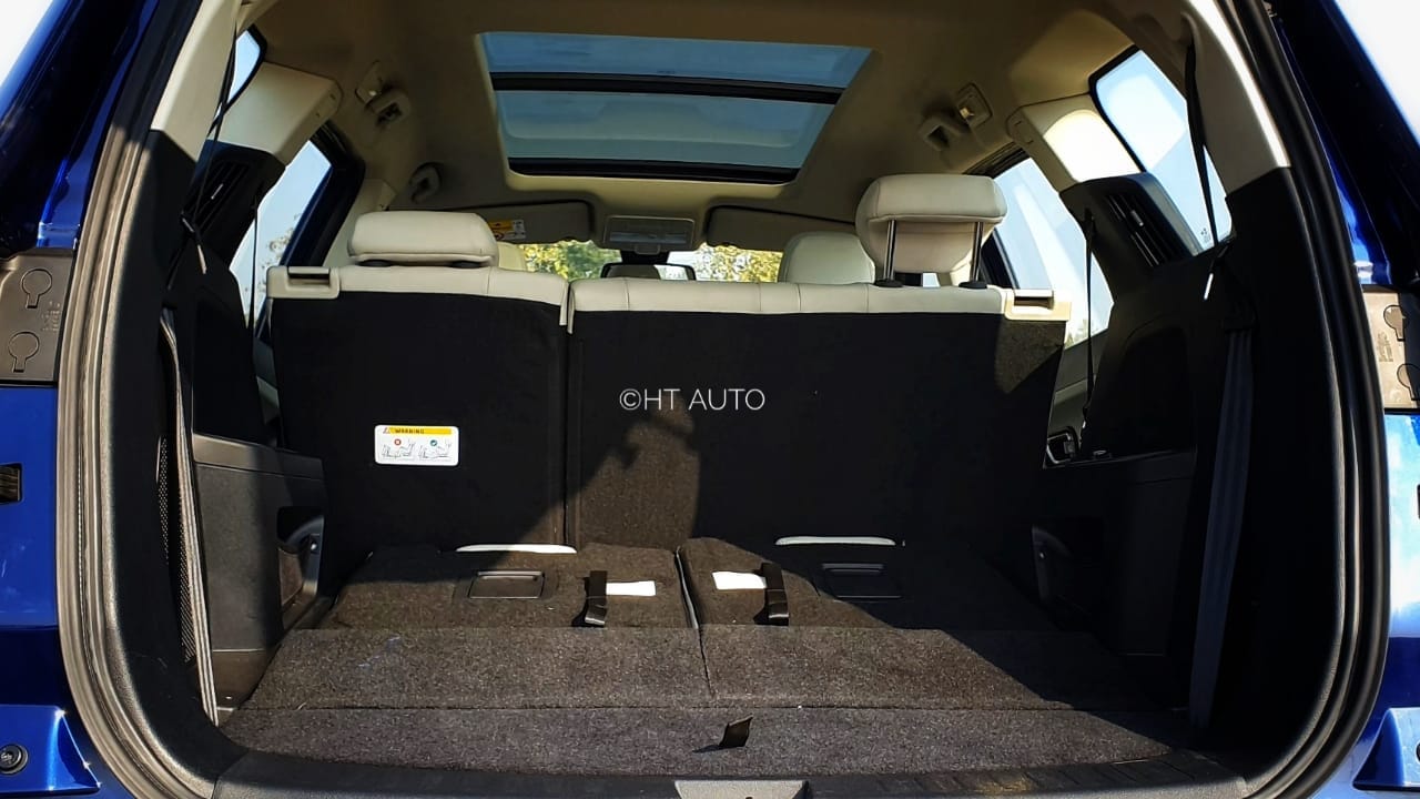 Safari offers decent space for final-row passengers but it comes at the cost of cargo space right at the back. Best-case solution is to fold one or both of the third-row seats.