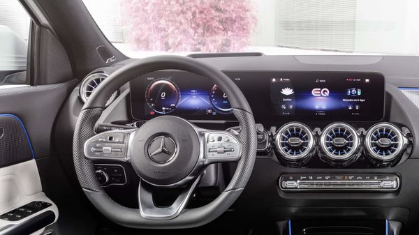 File phot of the interior of the Mercedes EQA