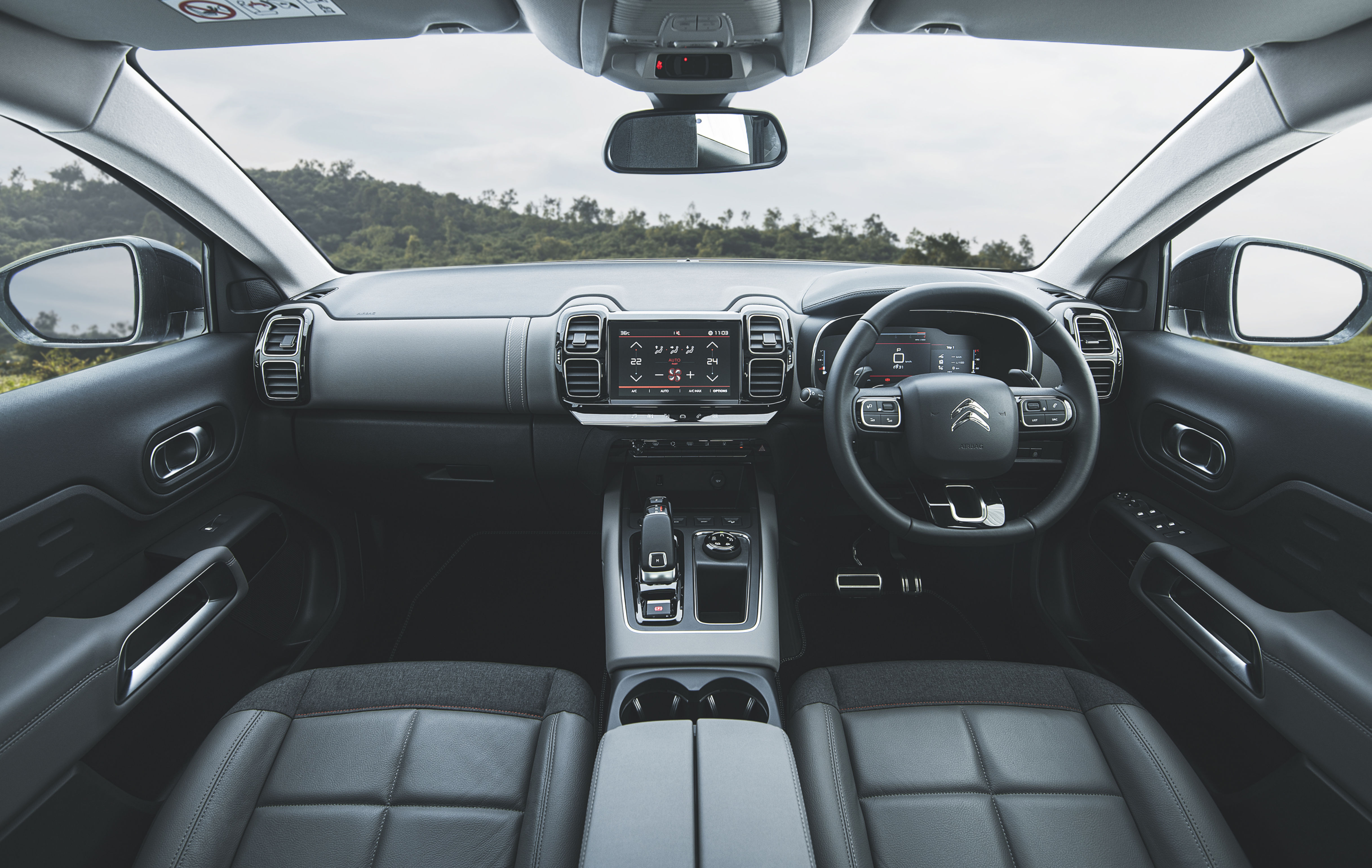 Expect a plush cabin inside the C5 Aircross with an eight-inch main screen and a slightly larger driver display.