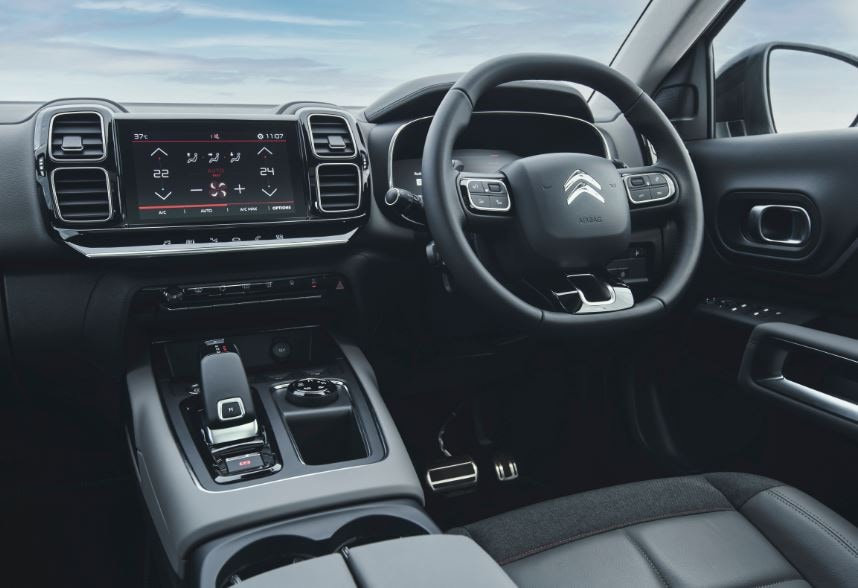 The Citroen C5 Aircross features an eight-inch central infotainment screen and a larger 12.3-inch driver display. which can be customized.